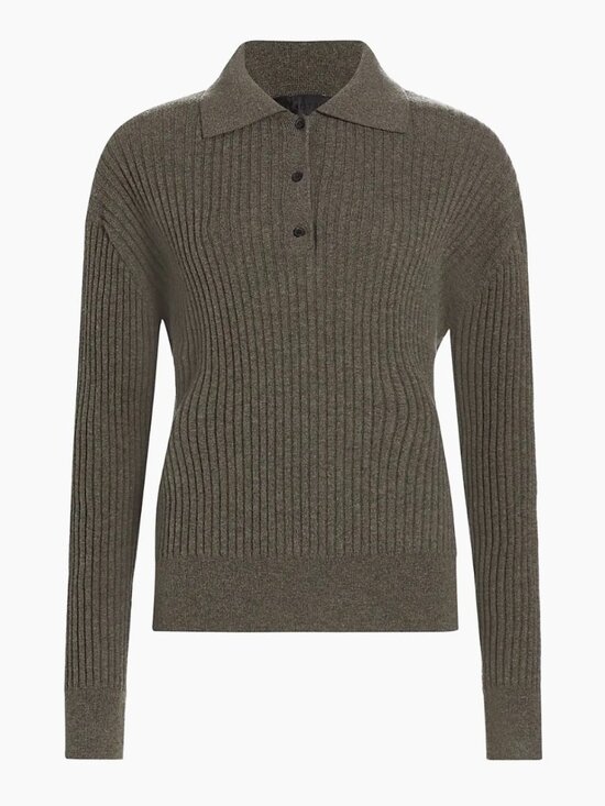 Nili Lotan Sweaters - Nili Lotan Black 100% Lambswool Ramona Polo Sweater S